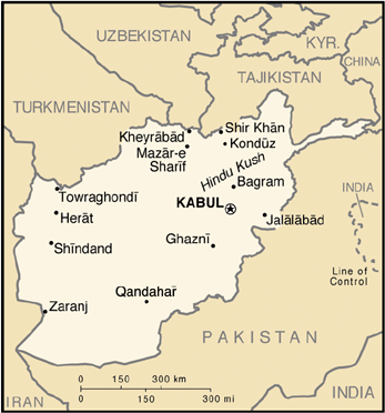 Afghanistan map.  Having problems call our National Energy Information Center at 202-586-8800 for help.
